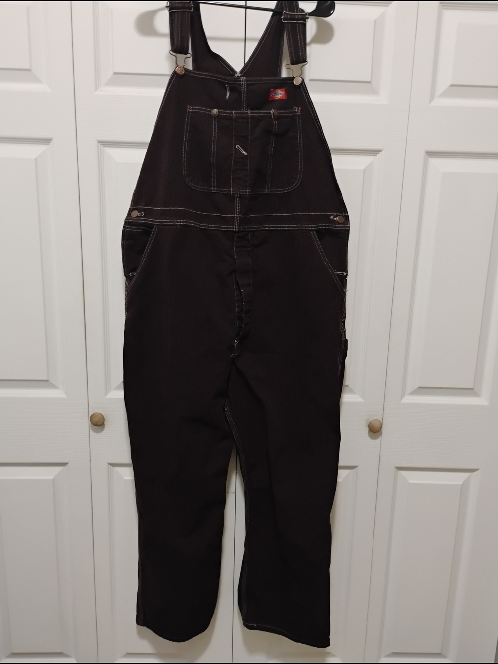 Dickies Y2K Pinstriped/Hickory-stripe Dickies overalls 44x30